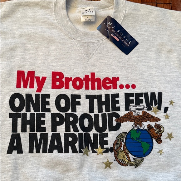 90’s Marine’s Vintage Crewneck Sweater My Brother One of The Few The Proud - Picture 2 of 13